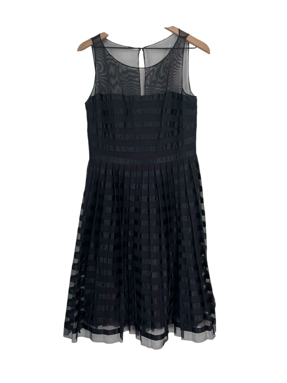 Calvin Klein Womens Black Fit and Flare Sleeveless Cocktail Party Dress Size 10